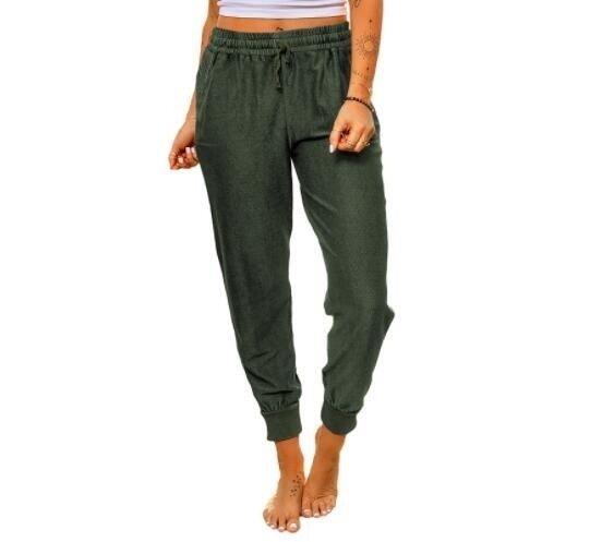 Solid Color Elastic Waistband Loose Casual Harem Pants