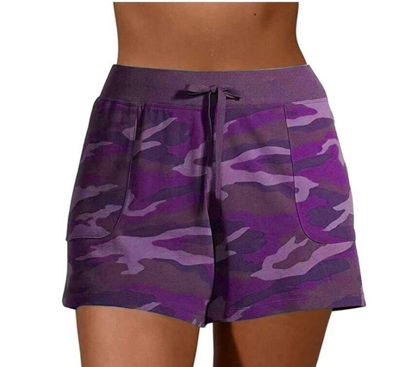 Camouflage Casual Lace up Shorts