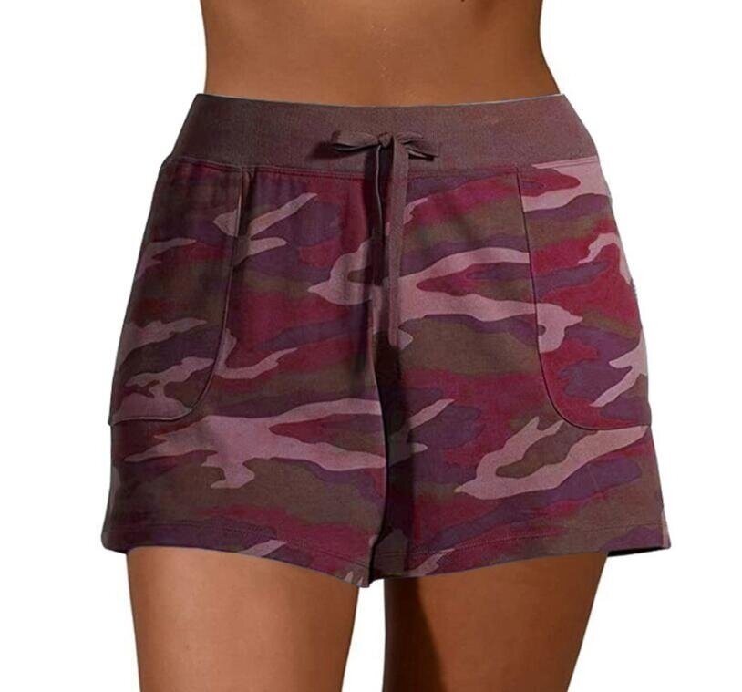 Camouflage Casual Lace up Shorts