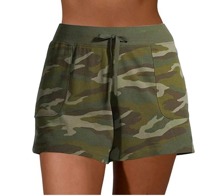 Camouflage Casual Lace up Shorts