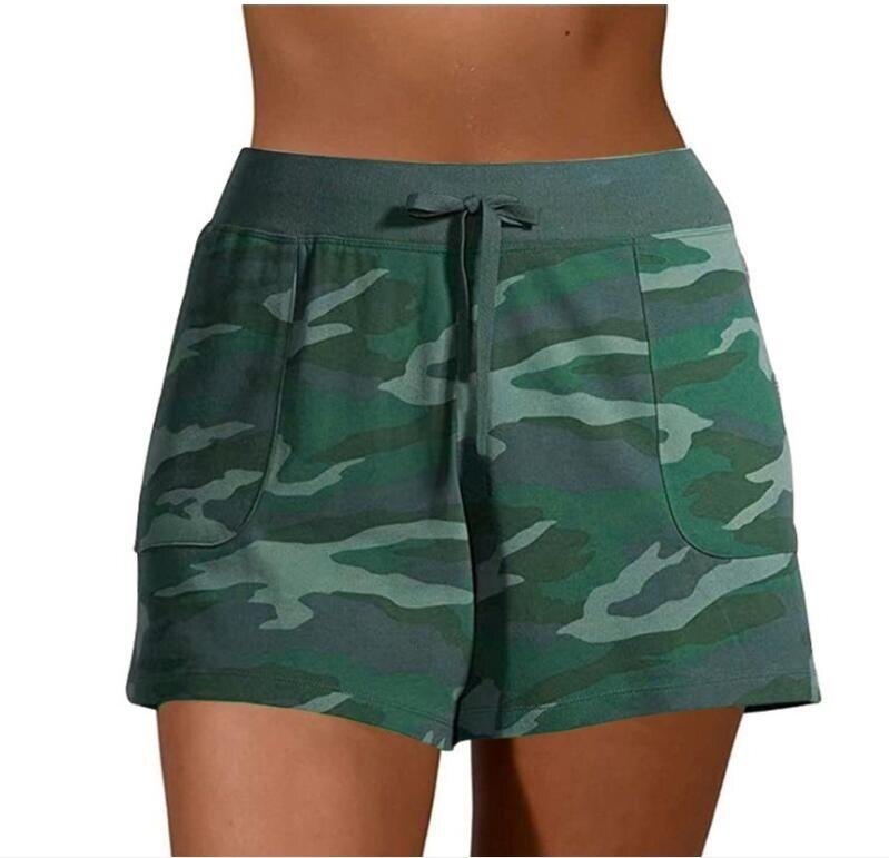 Camouflage Casual Lace up Shorts