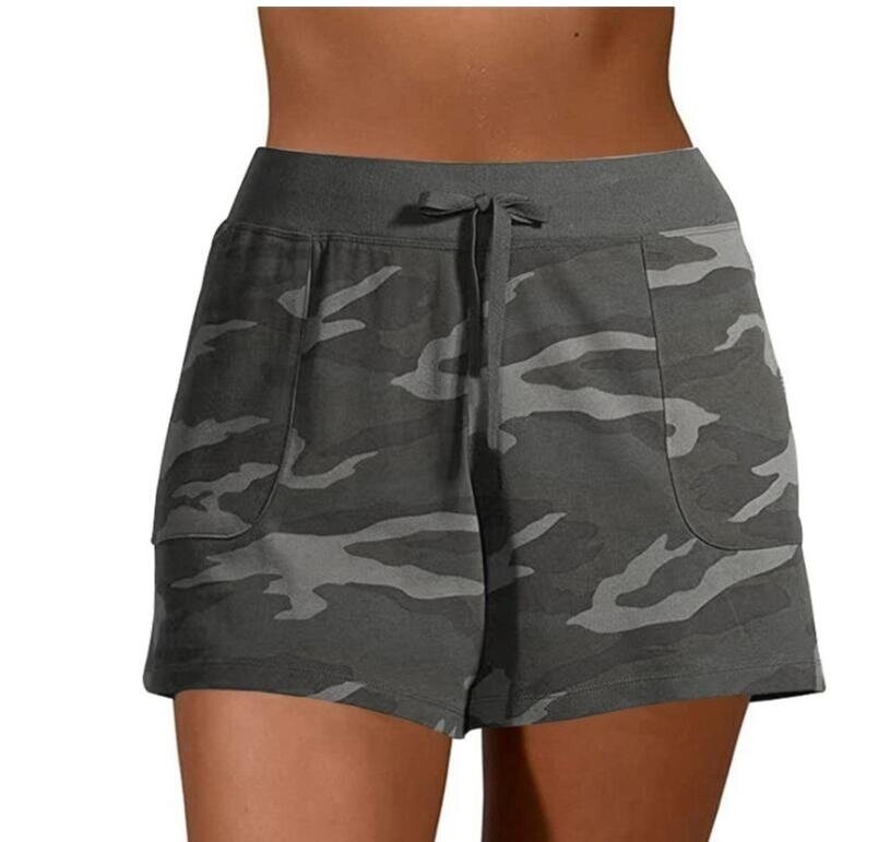 Camouflage Casual Lace up Shorts