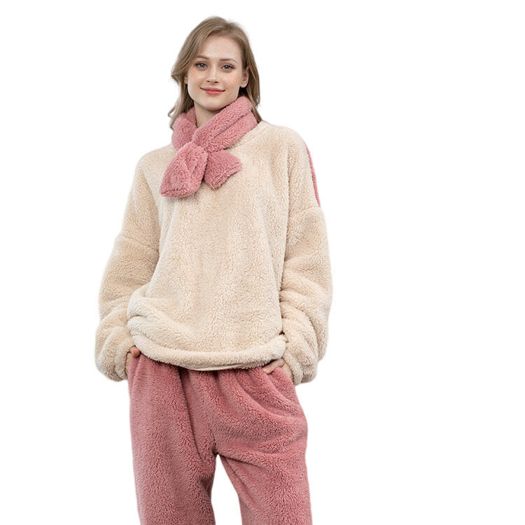 3 Piece Sherpa Fleece Sweater Home Soft Loungewear