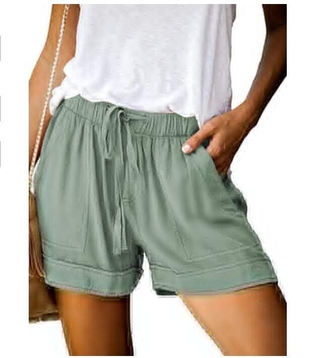 Comfy Drawstring Casual Elastic Waist Pocketed Shorts