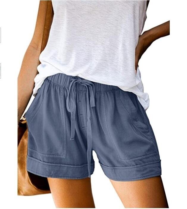 Comfy Drawstring Casual Elastic Waist Pocketed Shorts