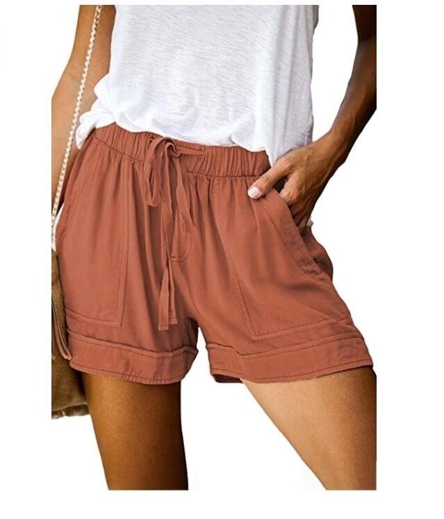 Comfy Drawstring Casual Elastic Waist Pocketed Shorts