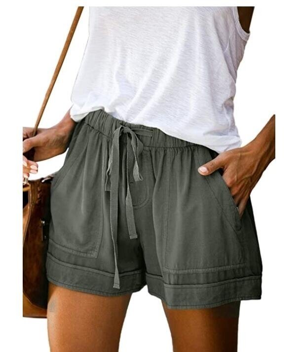 Comfy Drawstring Casual Elastic Waist Pocketed Shorts