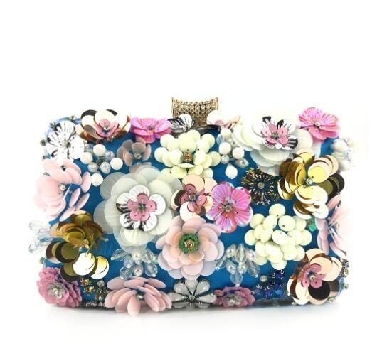 Colorful Floral Clutch Purse Party Handbag