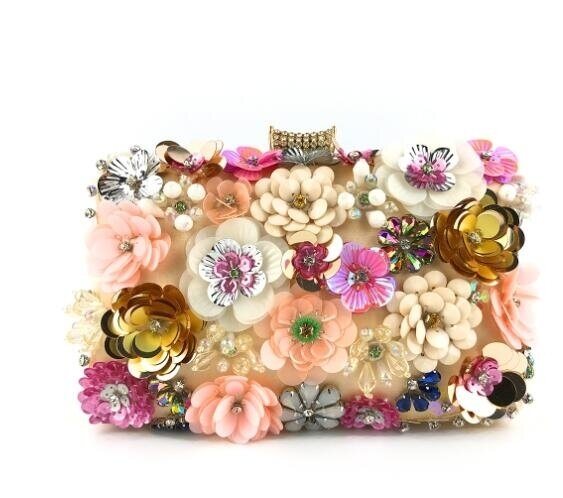 Colorful Floral Clutch Purse Party Handbag