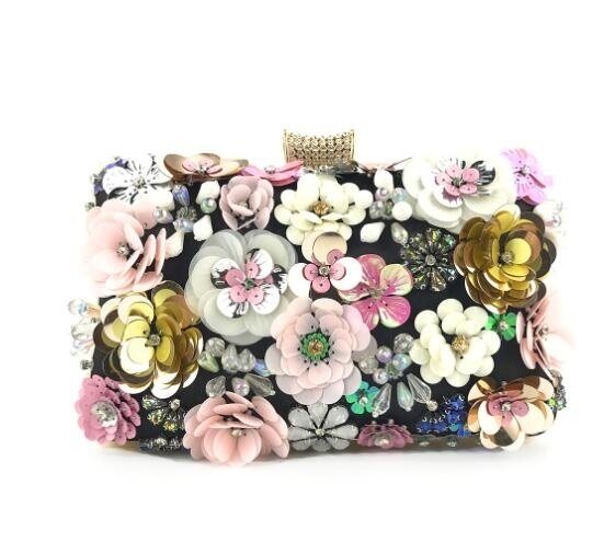 Colorful Floral Clutch Purse Party Handbag