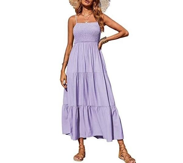 Spaghetti Strap Long Beach Swing Maxi Dress