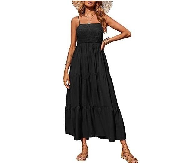 Spaghetti Strap Long Beach Swing Maxi Dress