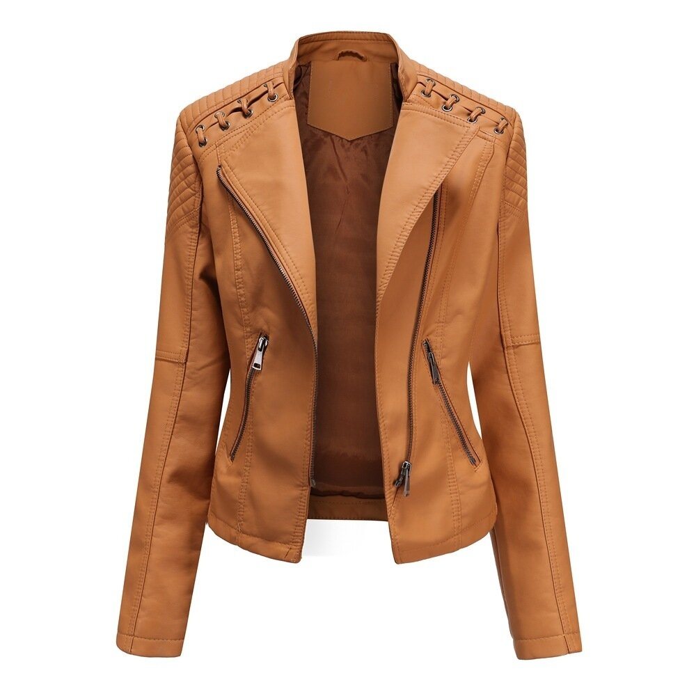 Leather Jackets Slim Motorcycle Coat Outwear