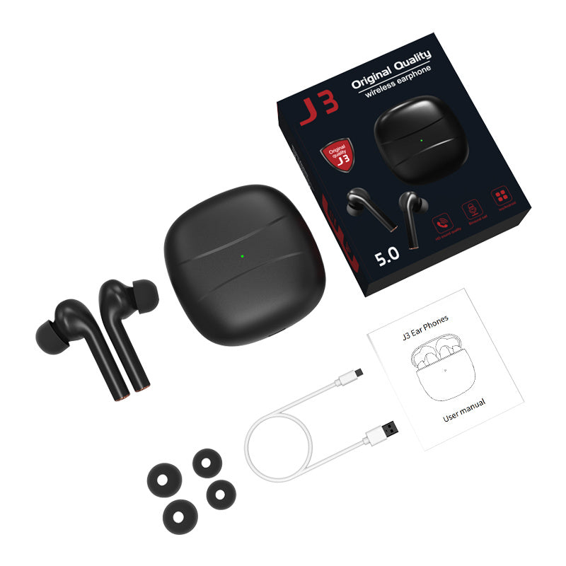 J3 Wireless Headphones Touch Screen Sports Headphones In-ear