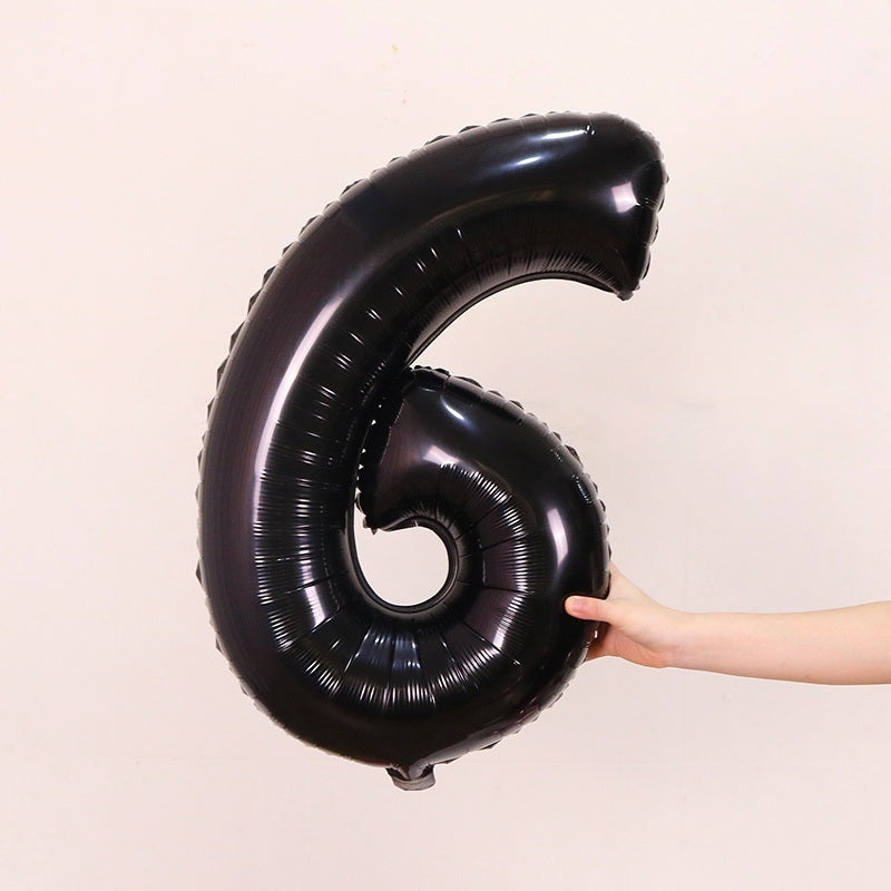 1PCS 32inch Black Number Foil Balloons Birthday Decorations Digit Helium Balloon Anniversary