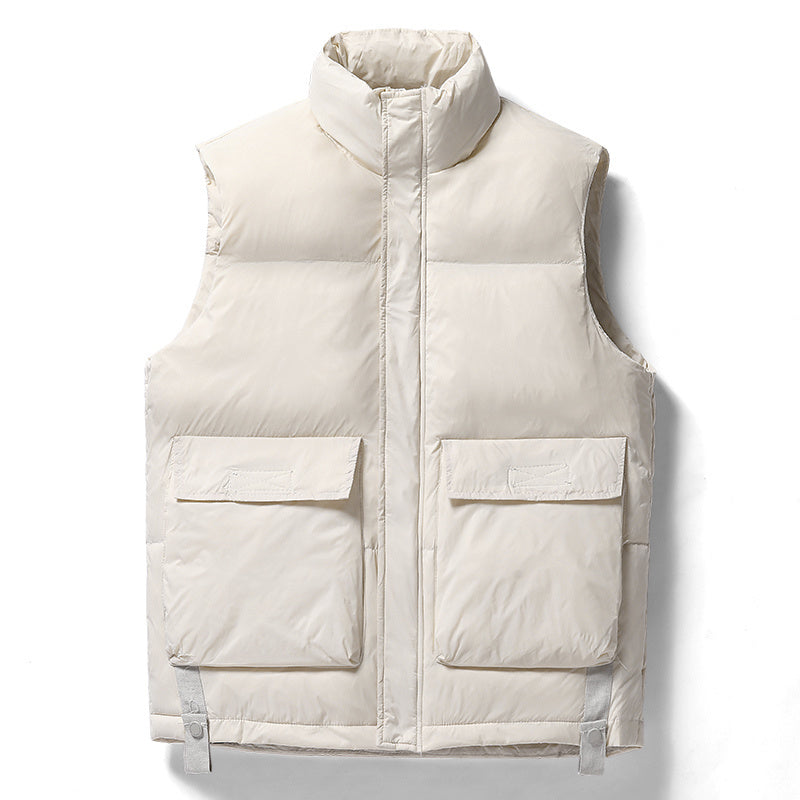 Down vest in autumn and winter; women and men's Korean version; trend; white duck down jacket; vest; jacket