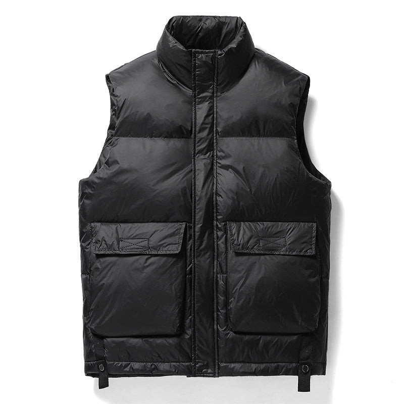 Down vest in autumn and winter; women and men's Korean version; trend; white duck down jacket; vest; jacket