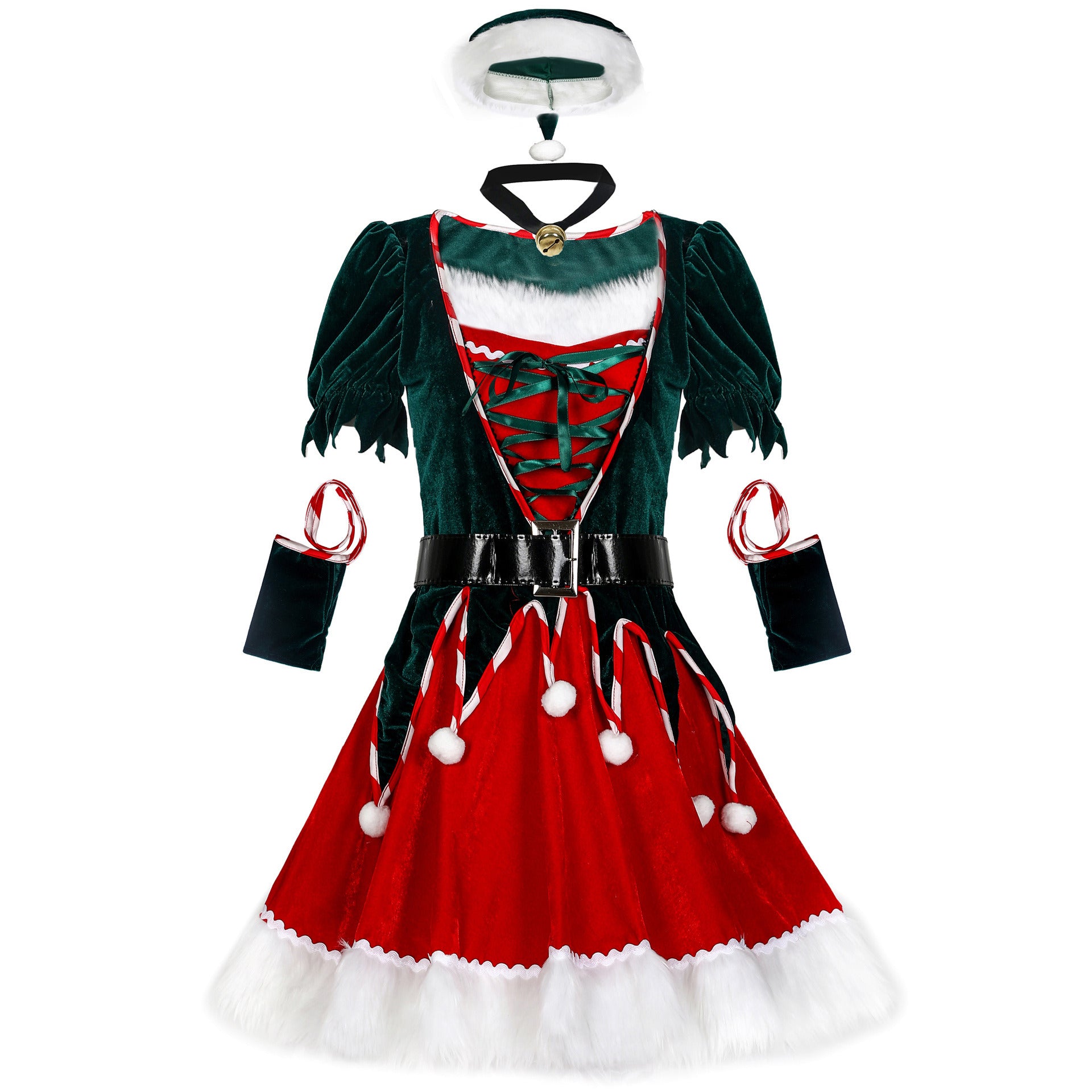 One-Piece Christmas Costume Stage Performance Christmas Costume New Year'S Day Party Dress Sexy Christmas Costume