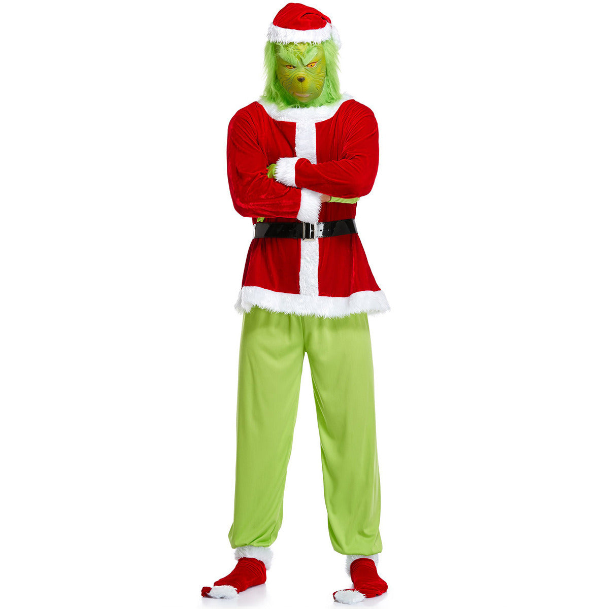 Grinch Green Woolly Christmas Costume Christmas Costume For Men