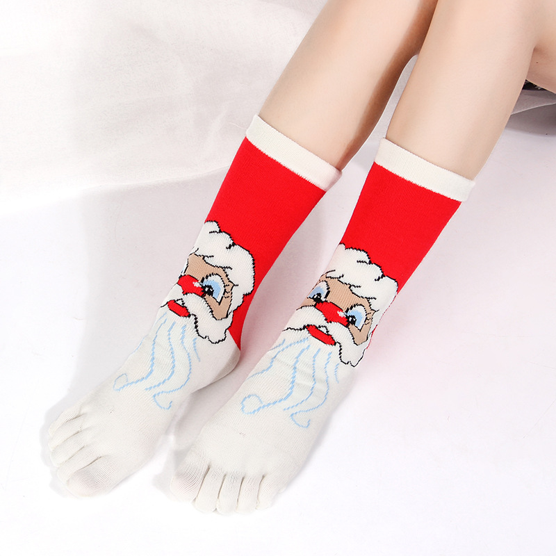 Christmas Festives New Year Costumes Christmas Five Finger Socks