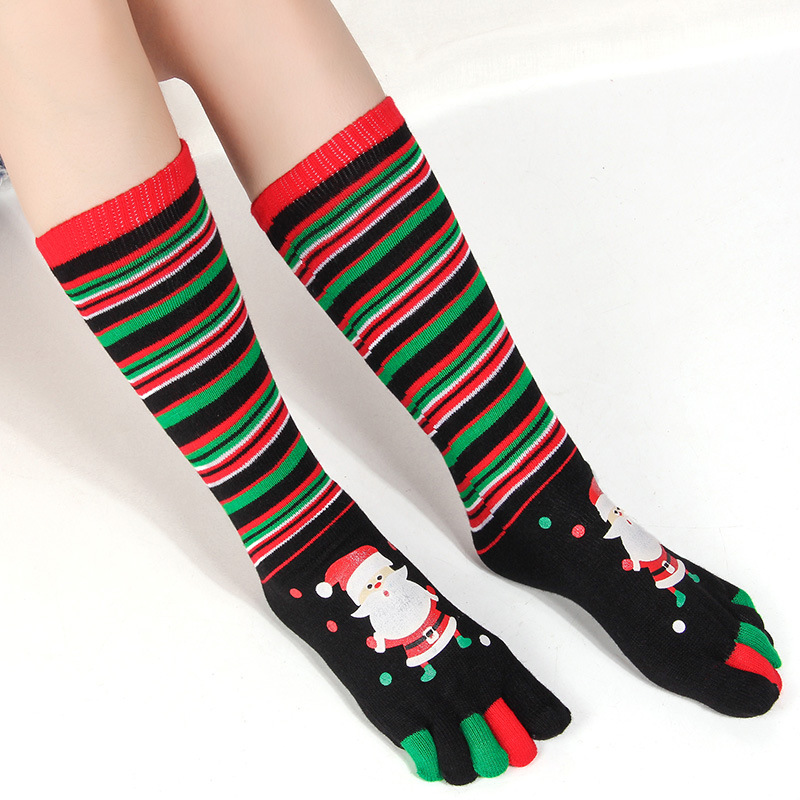 Christmas Festives New Year Costumes Christmas Five Finger Socks