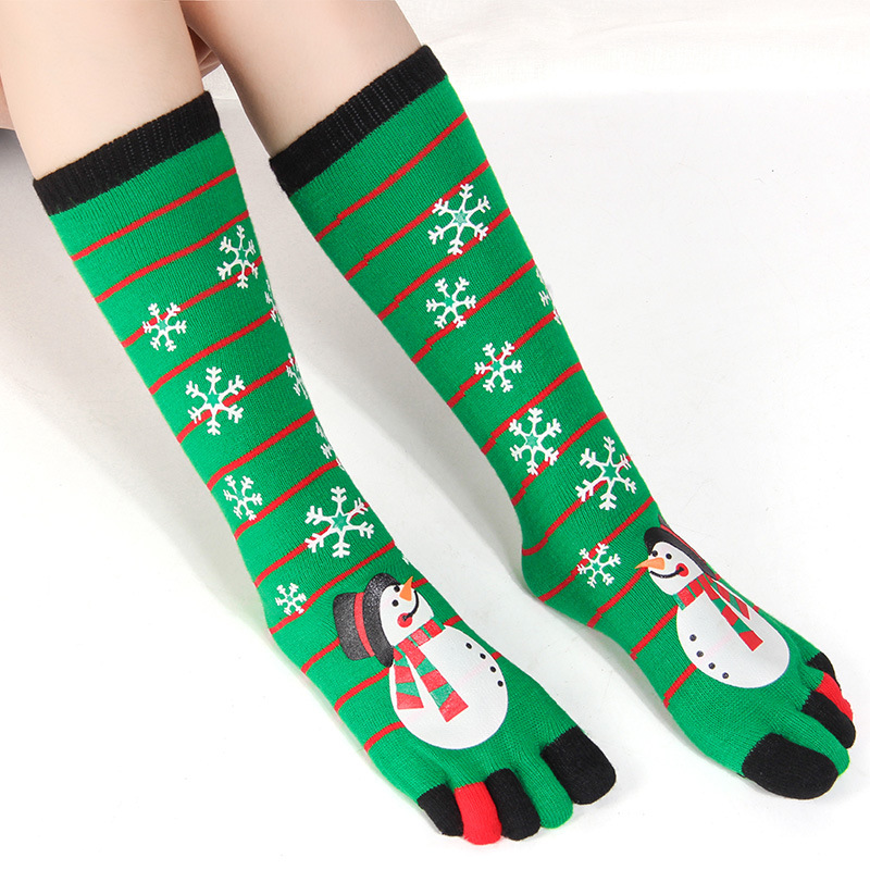 Christmas Festives New Year Costumes Christmas Five Finger Socks