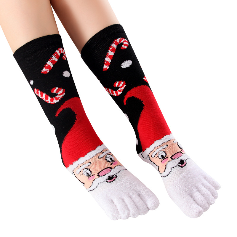 Christmas Festives New Year Costumes Christmas Five Finger Socks