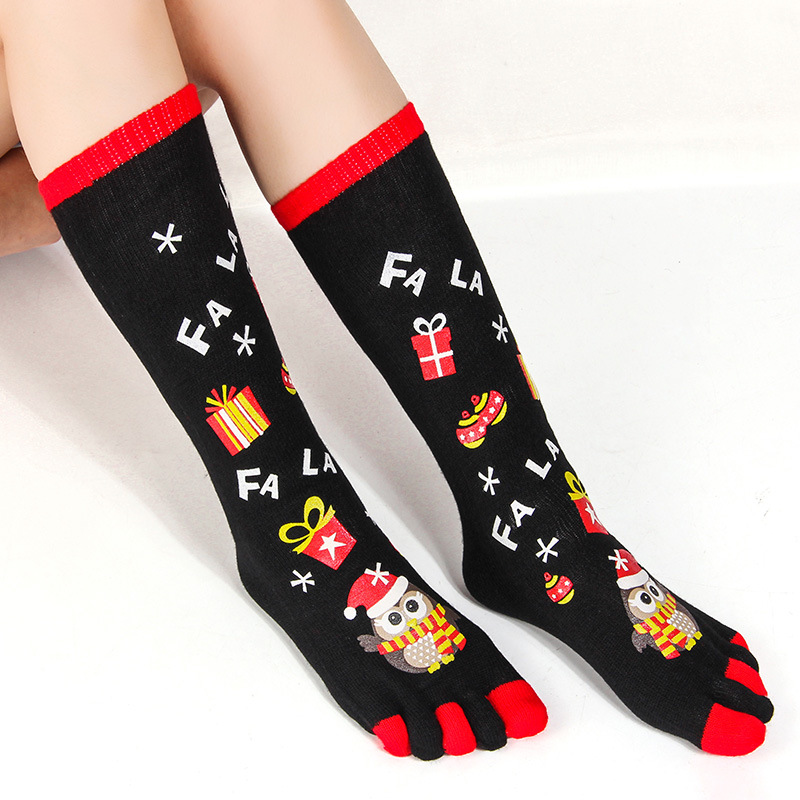 Christmas Festives New Year Costumes Christmas Five Finger Socks