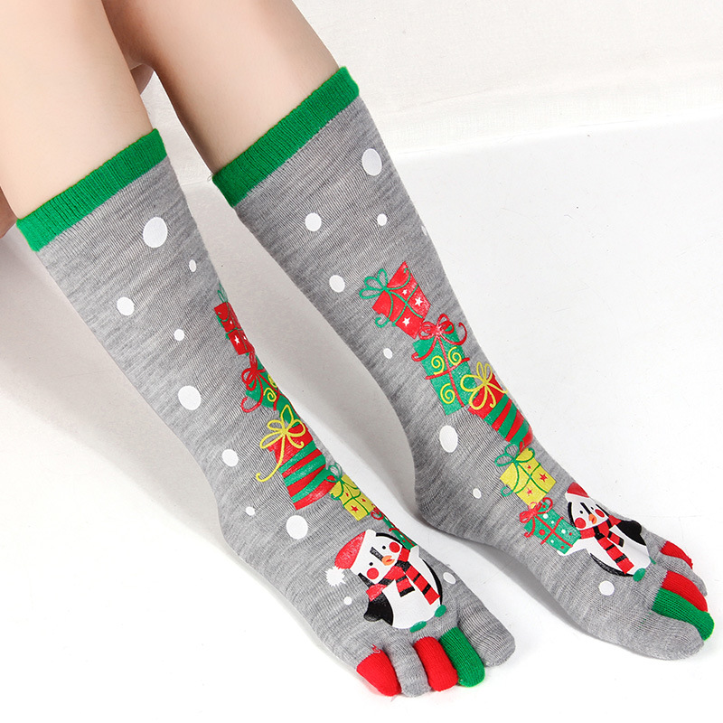 Christmas Festives New Year Costumes Christmas Five Finger Socks