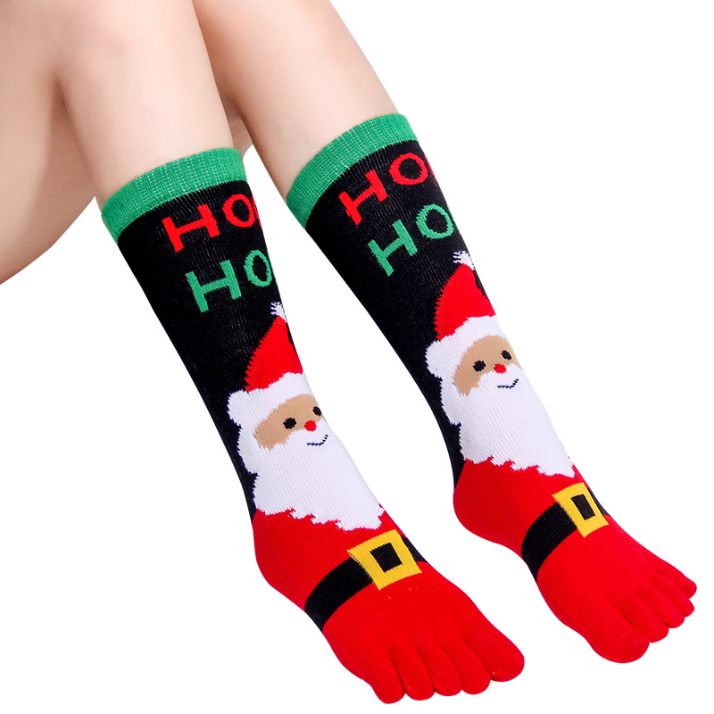 Christmas Festives New Year Costumes Christmas Five Finger Socks