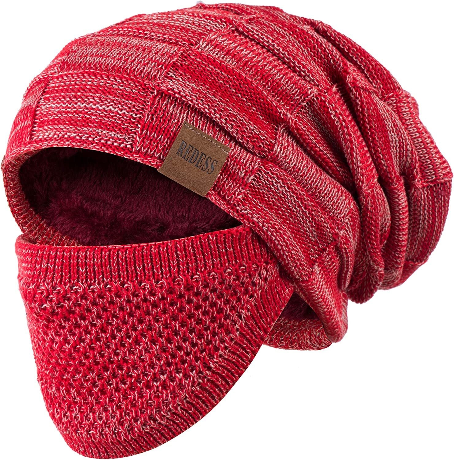 REDESS Beanie Mütze für Herren und Damen Winter Warme Mützen Stricken Slouchy Thick Skull Cap