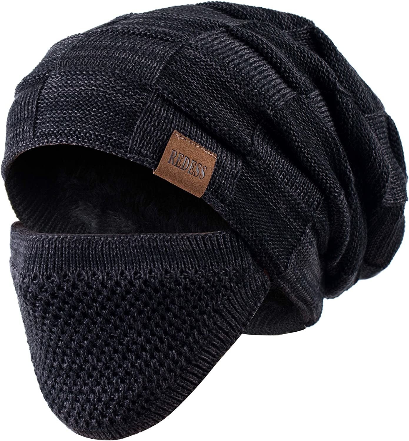 REDESS Beanie Mütze für Herren und Damen Winter Warme Mützen Stricken Slouchy Thick Skull Cap