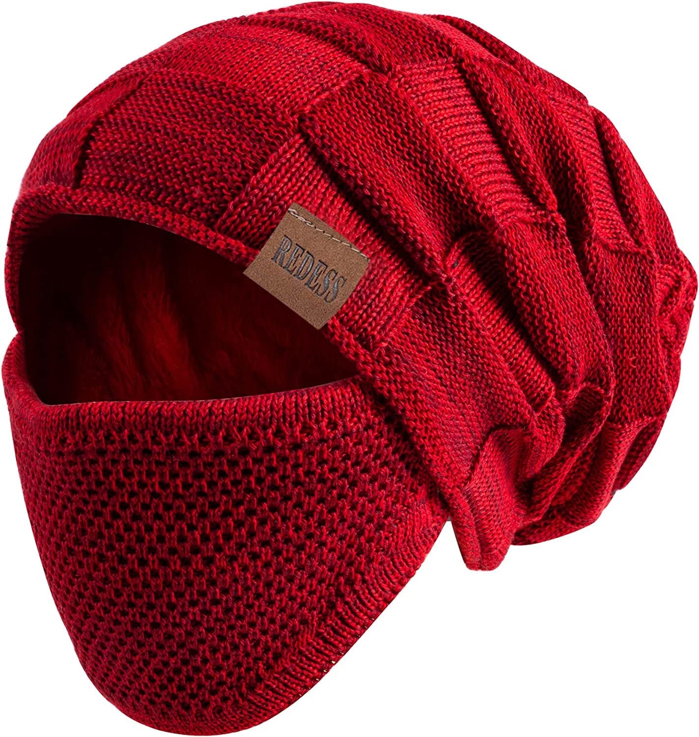 REDESS Beanie Mütze für Herren und Damen Winter Warme Mützen Stricken Slouchy Thick Skull Cap