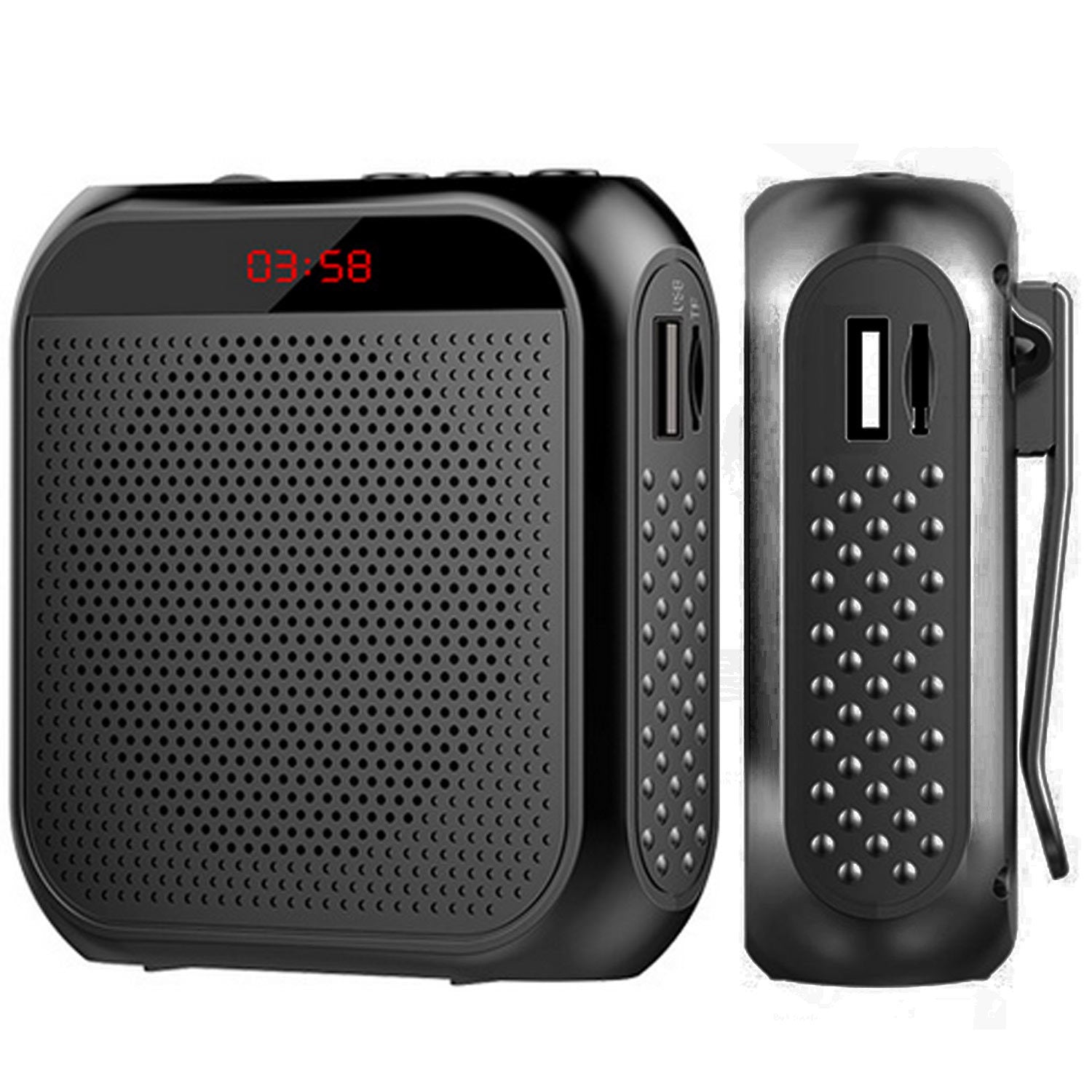 5W 2400mAh Voice Amplifier Multifunctional Portable Personal Voice Speaker with Microphone Display for Teachers Speech