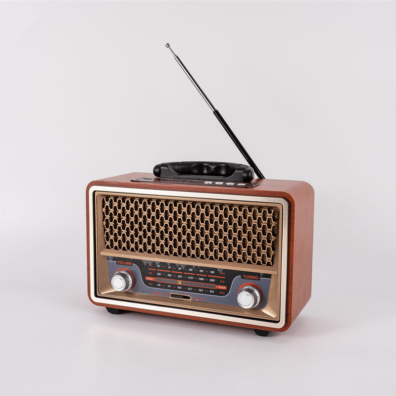 High quality wooden retro portable radio music player AM/FM/SW multi-function bluetooth speaker subwoofer card audio caixadesom