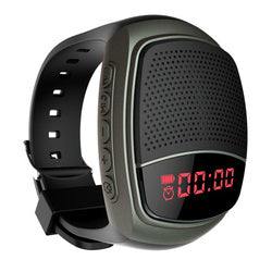 New Watch Bluetooth Speaker Outdoor Portable Display Hands-free Call FM Radio Function Supports TF Card Playback Caixa De Som