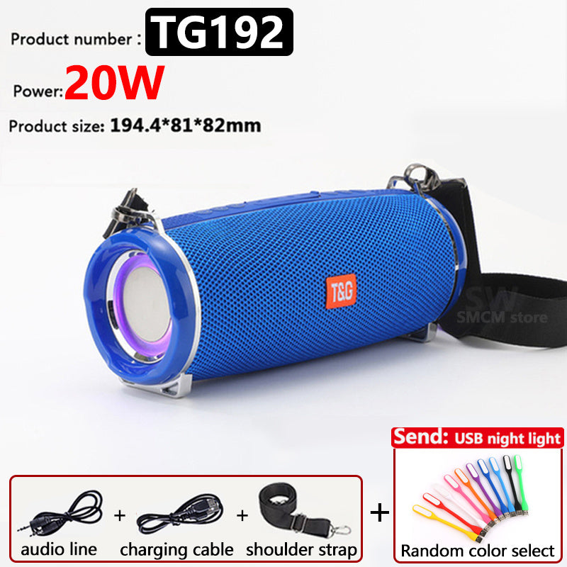 50W High Power TG187 Bluetooth Speaker Waterproof Portable Column For PC Computer Speakers Subwoofer Boom Box Music Center FM TF