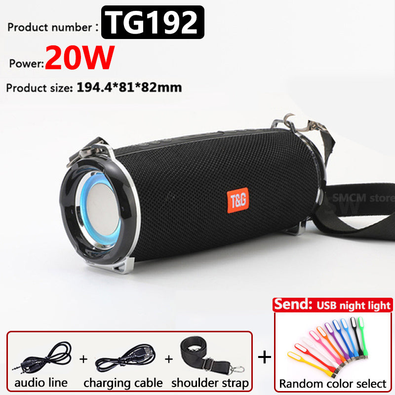 50W High Power TG187 Bluetooth Speaker Waterproof Portable Column For PC Computer Speakers Subwoofer Boom Box Music Center FM TF