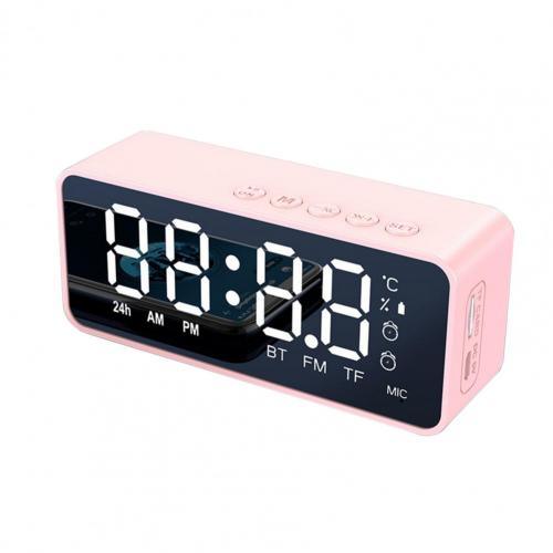 G50 Wireless Bluetooth Speaker With FM Radio Mini Portable Card Mirror Alarm Clock Sound Dual Alarm Clock Settings For All Phone