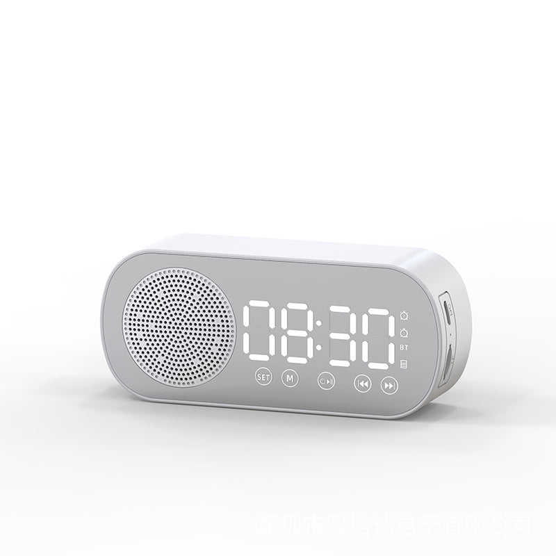 New Wireless Bluetooth Speaker Clock Dual Alarm Support TF Card FM Radio Soundbar HIFI Music Box Soundbar