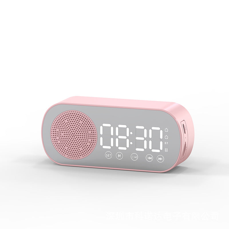 New Wireless Bluetooth Speaker Clock Dual Alarm Support TF Card FM Radio Soundbar HIFI Music Box Soundbar