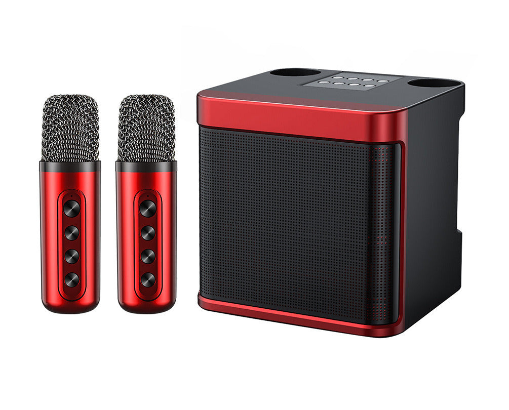 100W Peak High Power Portable Karaoke Bluetooth Speaker Wireless Microphone Suit Intelligent External Singing Equipment