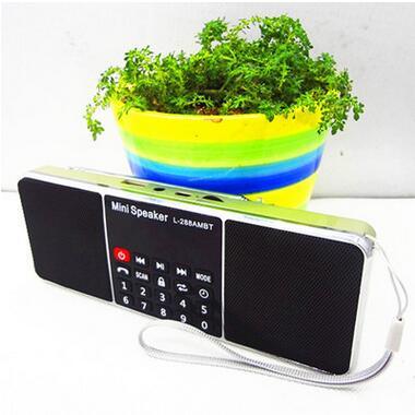 Bluetooth Stereo Portable FM Radio Speaker Music Player with TFCard USB Disk LED Screen Volume Control Rechargeable Loudspeaker