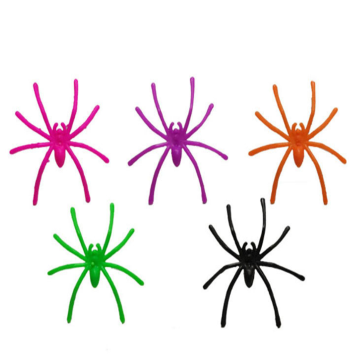 Plastic Realistic Spiders Mini Fake Spiders Halloween Party 200pcs