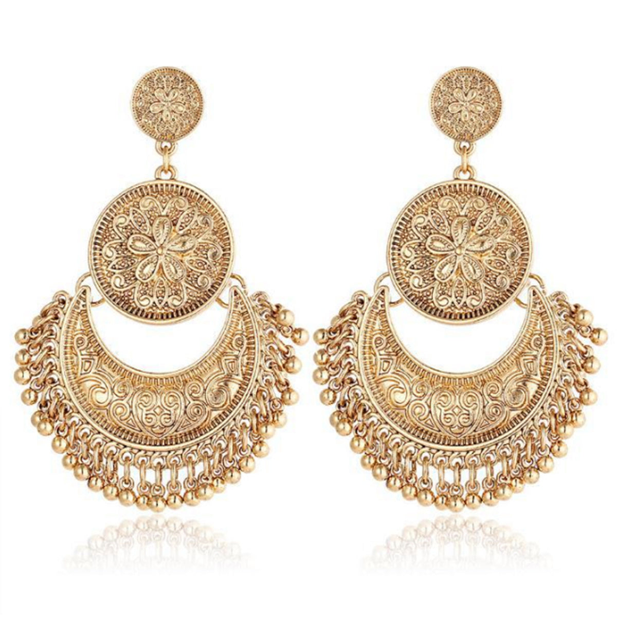 Tassel Hoops Drop Stud Earrings for Women Girls