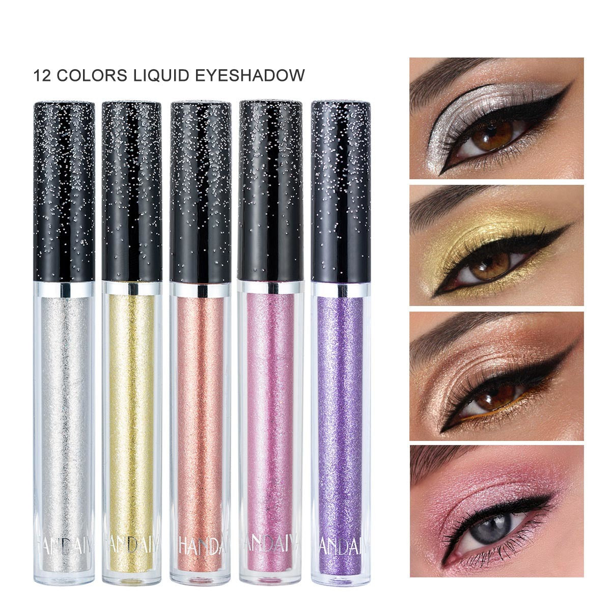 12-Colour Diamond Liquid Psychedelic Pearl Shimmering Sleeper Tear Eyeshadow