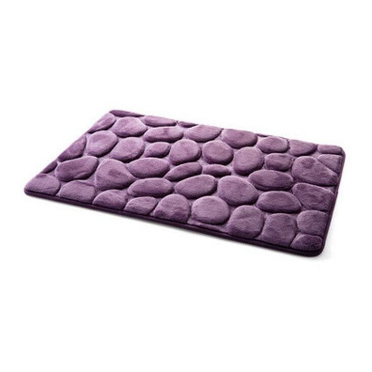 Non-Slip Microfiber Shag Bath Rug, 16" x 27", Lavender