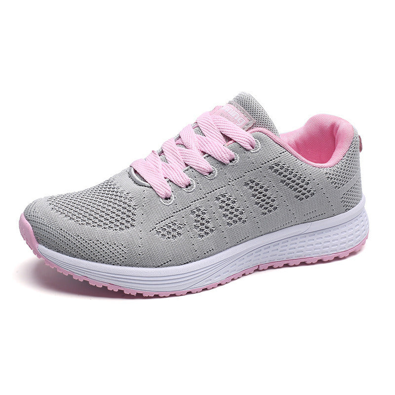 Fly Weaving Mesh Sport Shoes Size 35-44 Women Men Walking Breathable Casual Flat Sneakers Soft Cozy Outdoor Lightweight Trainers