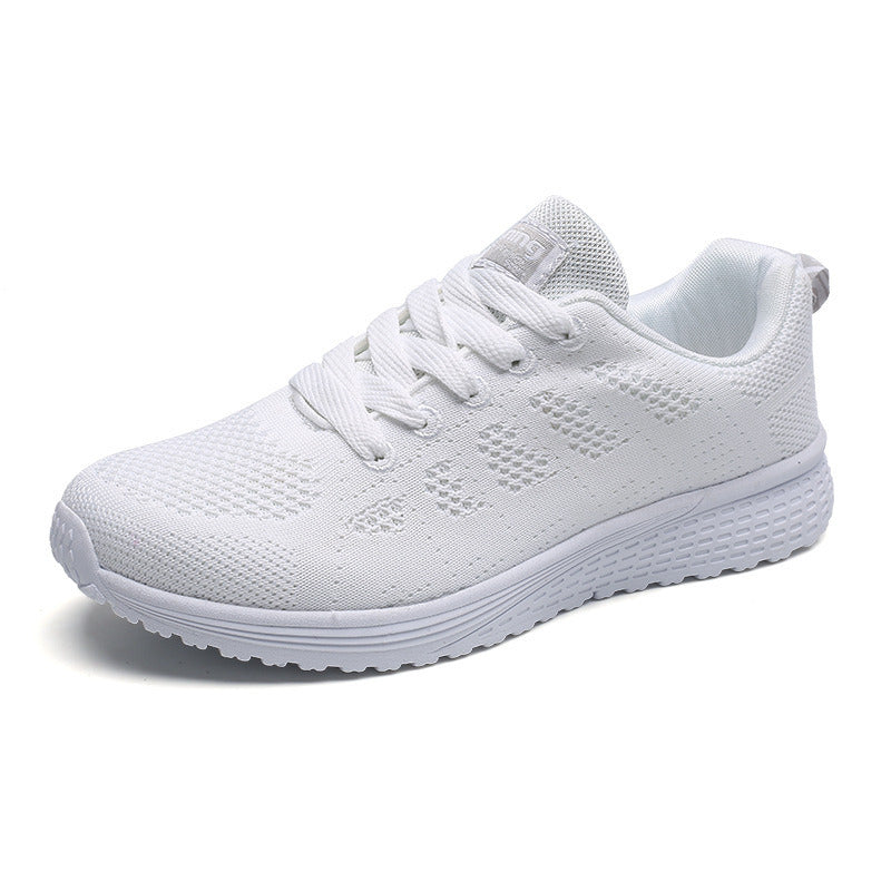 Fly Weaving Mesh Sport Shoes Size 35-44 Women Men Walking Breathable Casual Flat Sneakers Soft Cozy Outdoor Lightweight Trainers