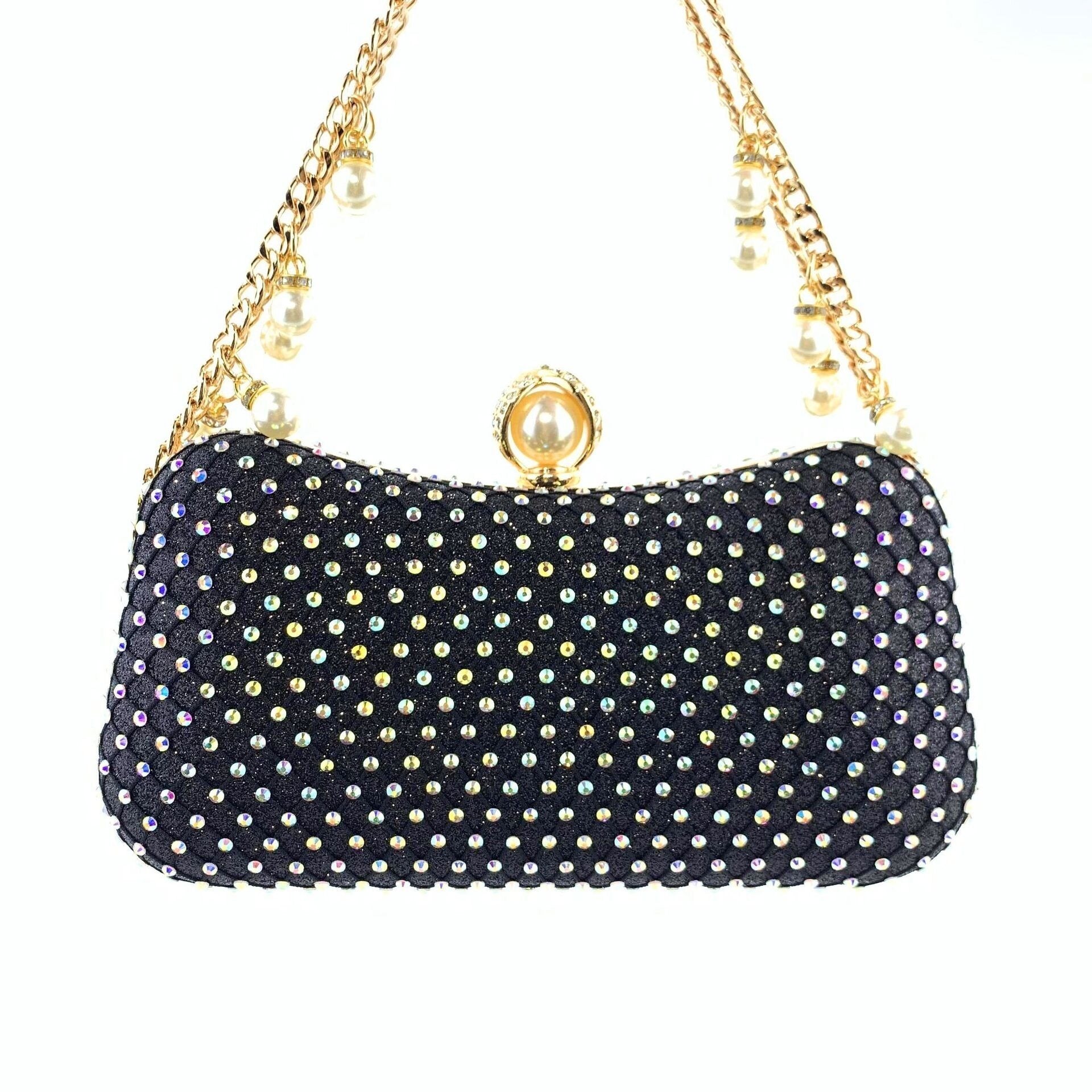 Chain Pearl Tote Evening Bag Clutch